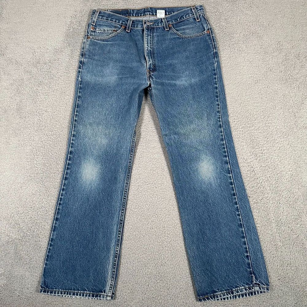Vtg Levis Jeans‎ Mens 36x30 (Fits 33x29) 517 Bootcut Denim Faded Wash Blue Y2K